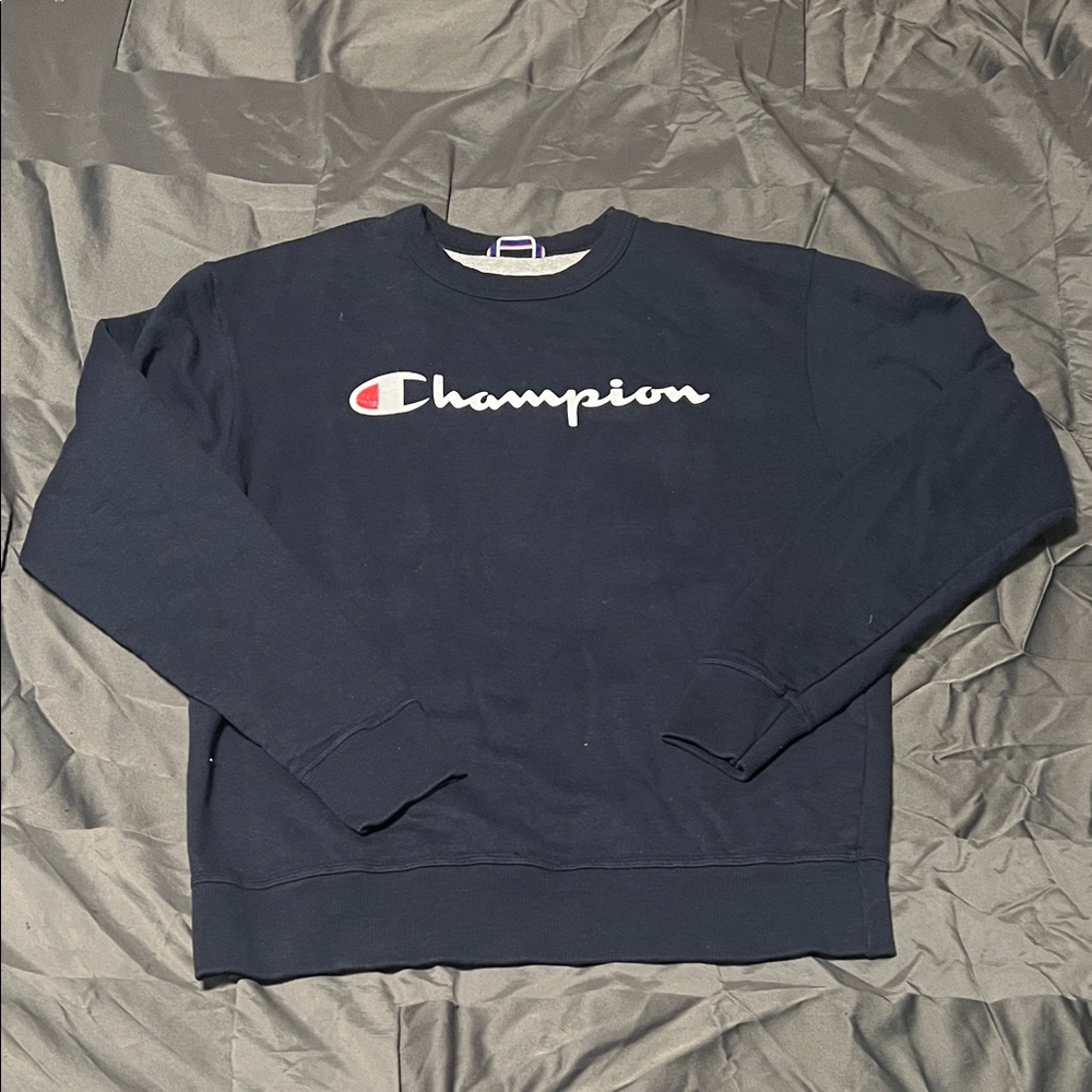 Champion Men's Dark Blue Crewneck Sweater